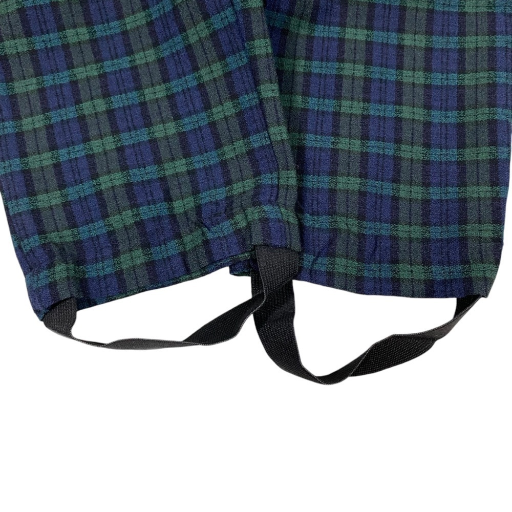 Vintage Kings Bay Womens Stretch Stirrup Pants Size 12 Green Navy Plaid USA - Picture 6 of 9
